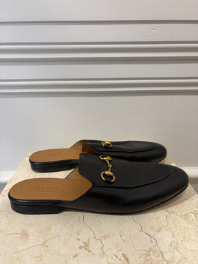 Gucci Black Princetown Mules, 38