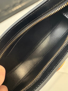 Celine Medium Tilly Bag In Shiny Calfskin Black