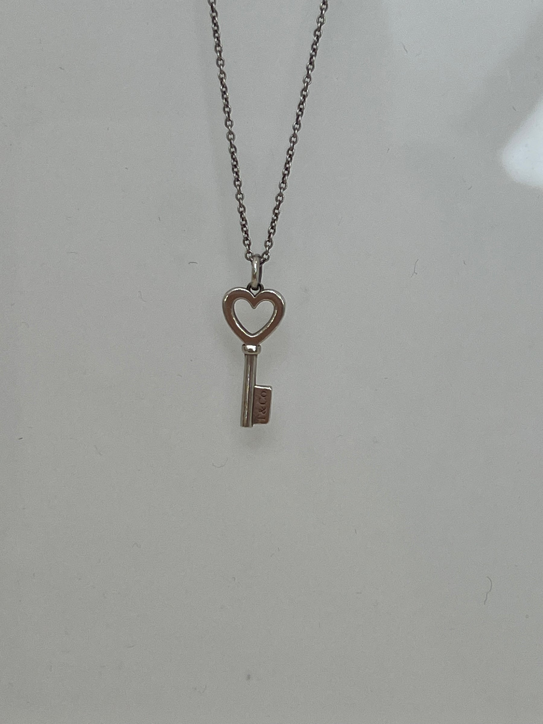 Tiffany Heart Key Pendant In Silver