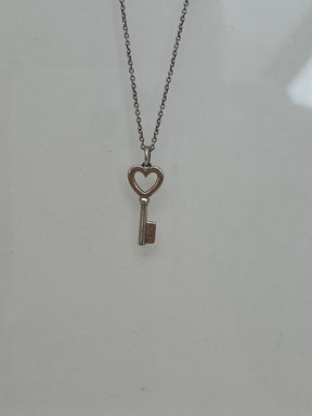 Tiffany Heart Key Pendant In Silver