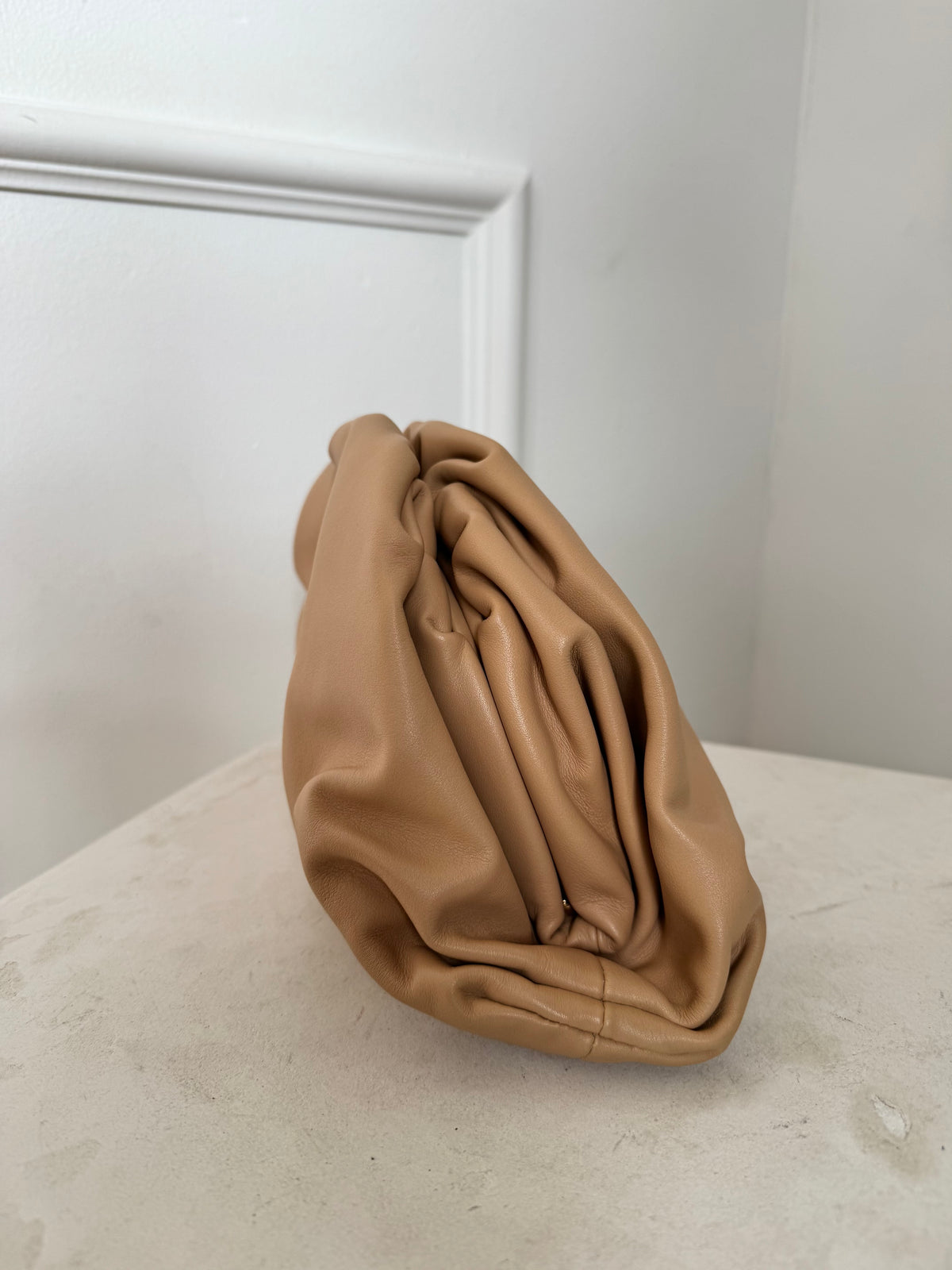 Bottega Veneta Beige Leather Pouch