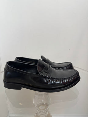 Saint Laurent Black Leather Le Loafer, 38