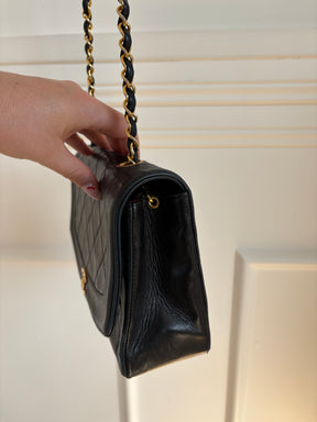 Chanel Black Leather Diana Flap Bag
