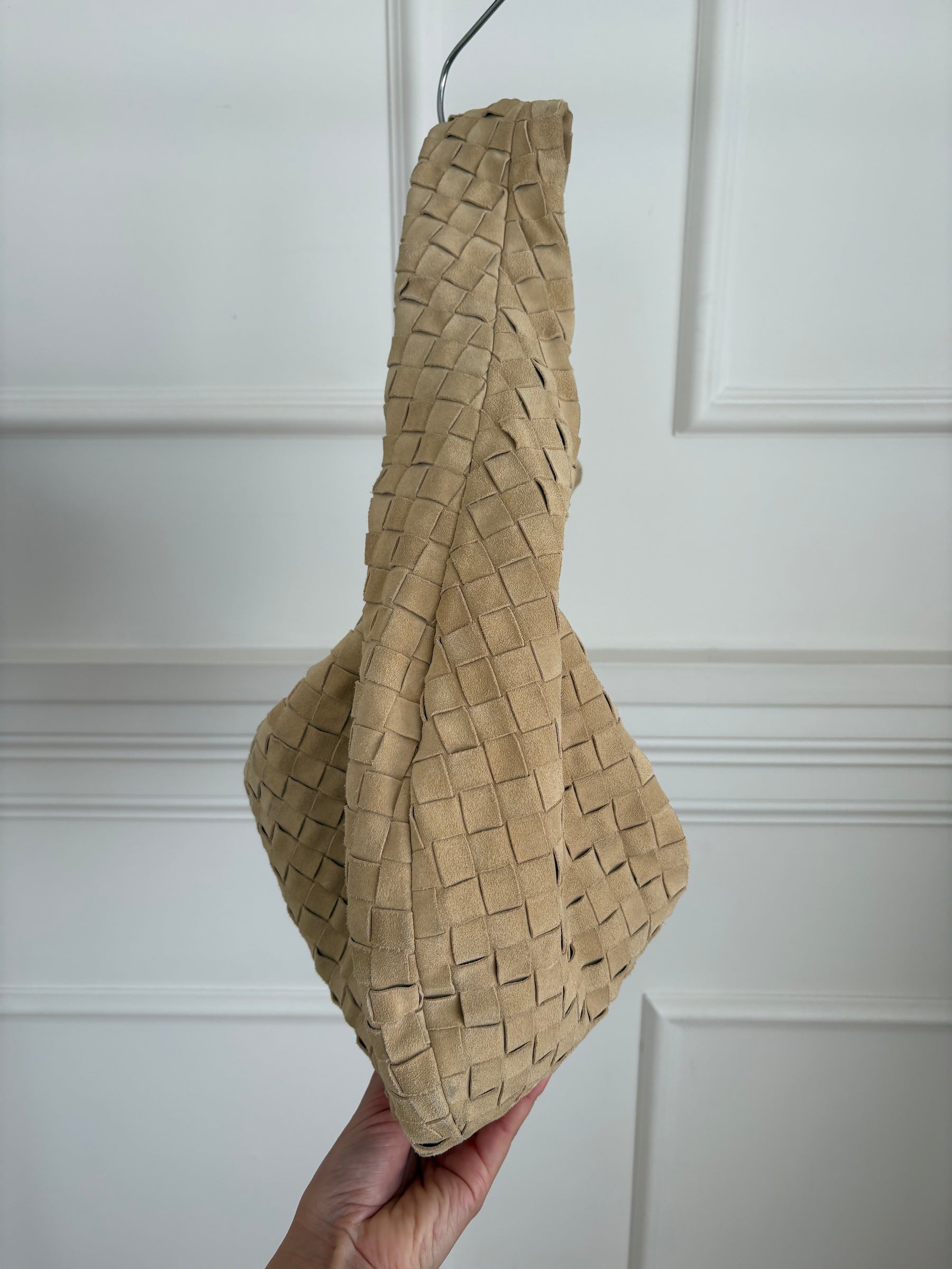 Bottega Veneta Beige Suede Jodie Bag