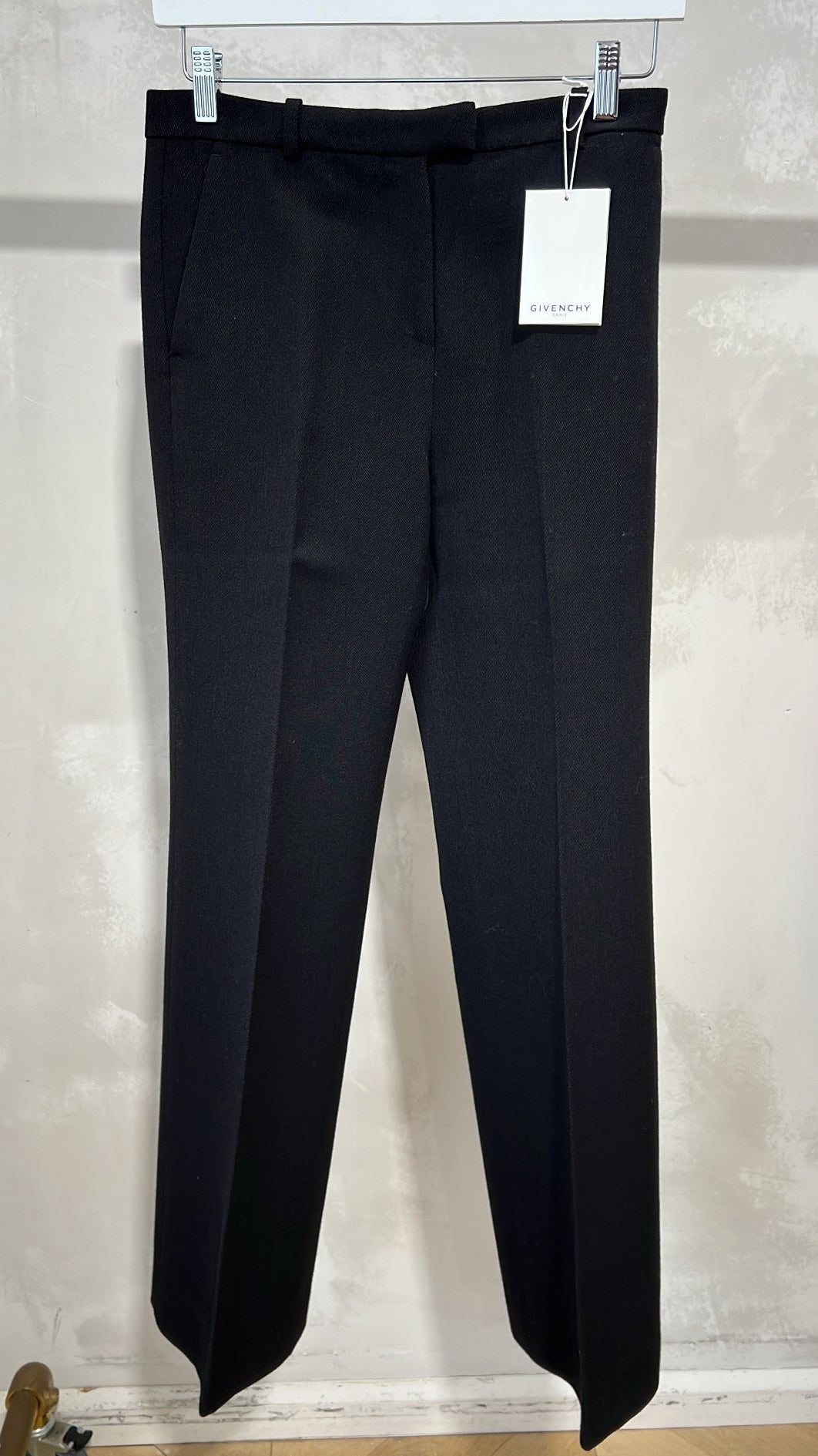Givenchy Black Wool Satin Lapel Double Breasted Blazer and Trouser Suit, 38 FR