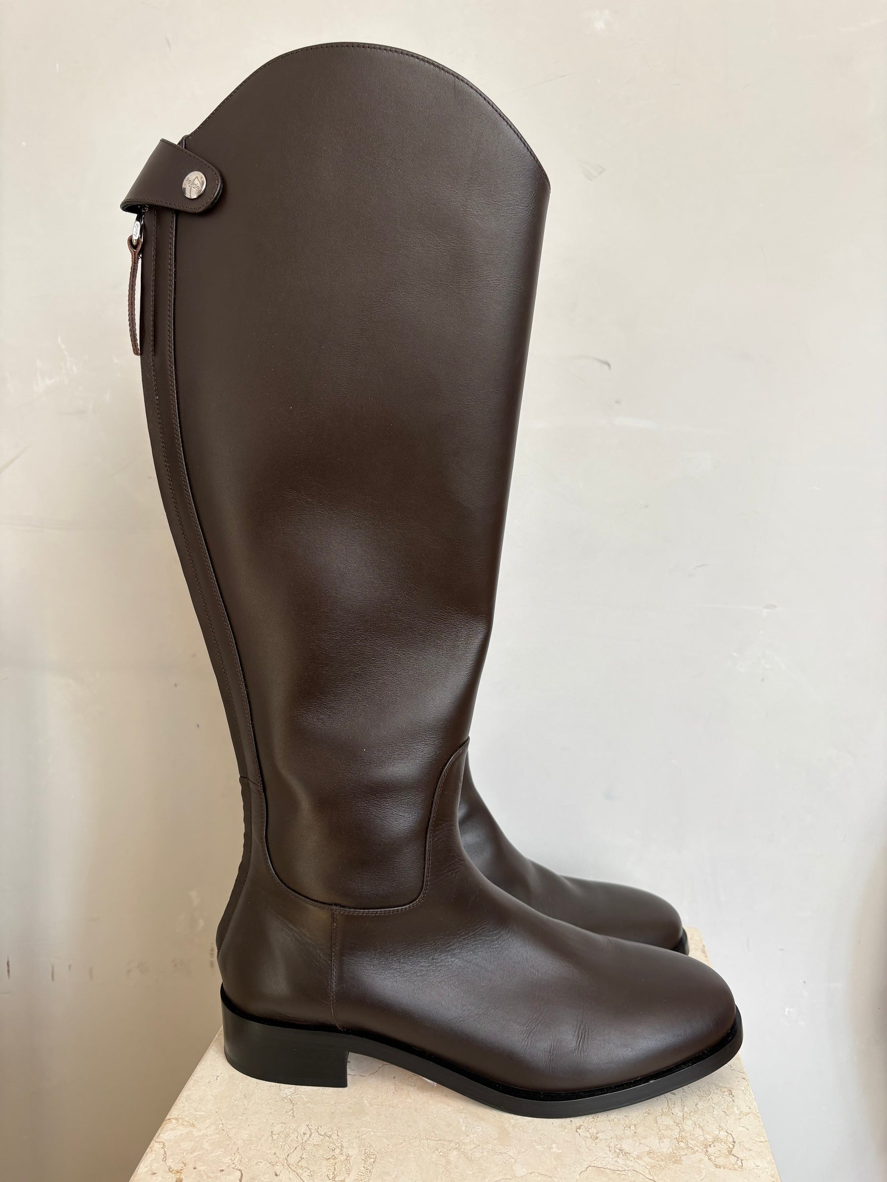 Ayede Hector Leather Knee Boots Darc Brown, 42