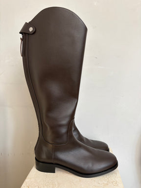 Ayede Hector Leather Knee Boots Darc Brown, 42