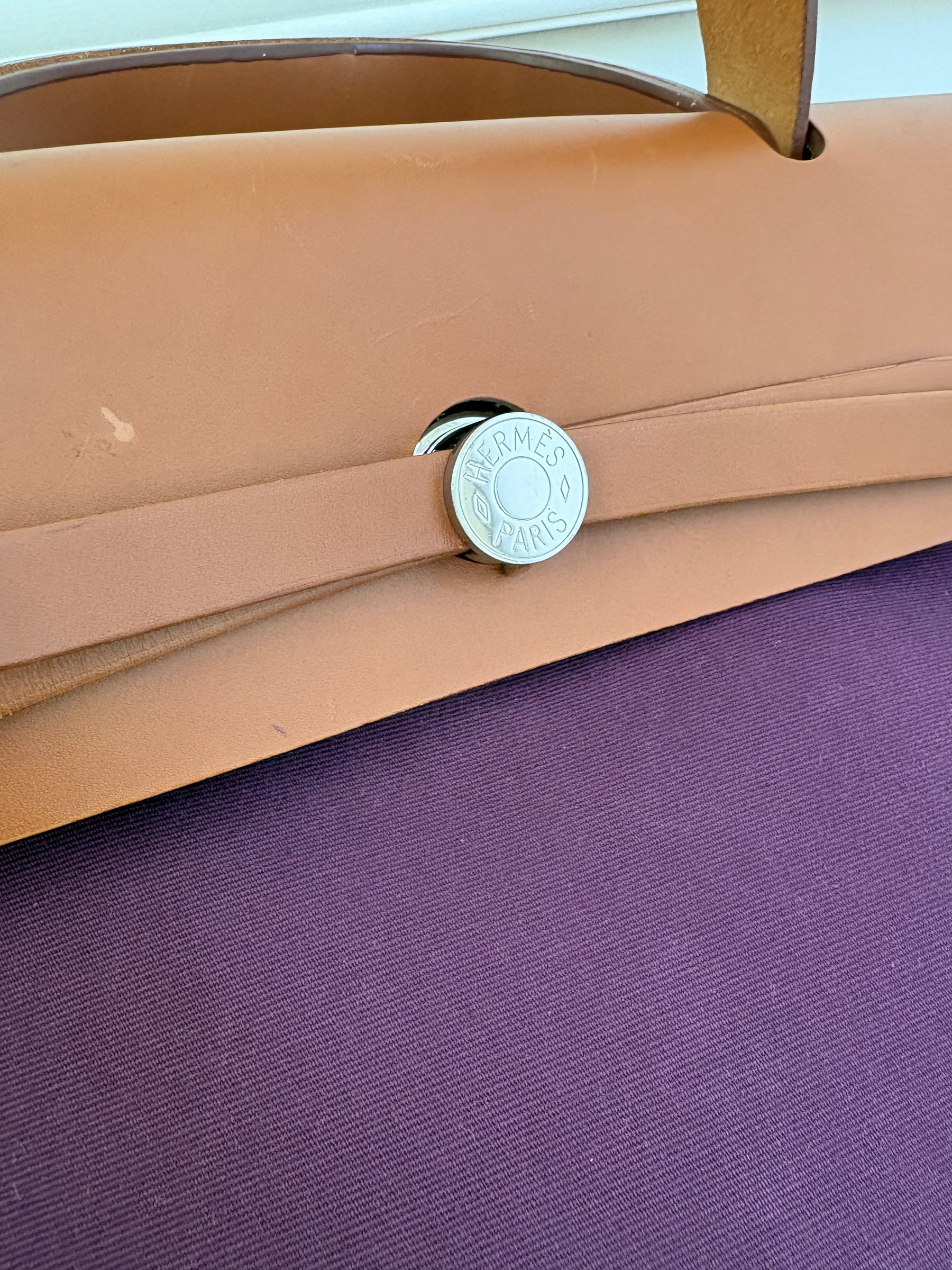 Hermès Purple Canvas Her Bag 39