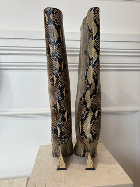 THE ATTICO Snake Skin Knee High boot