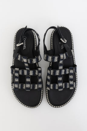 Gladiator Sandals With Pearl Details