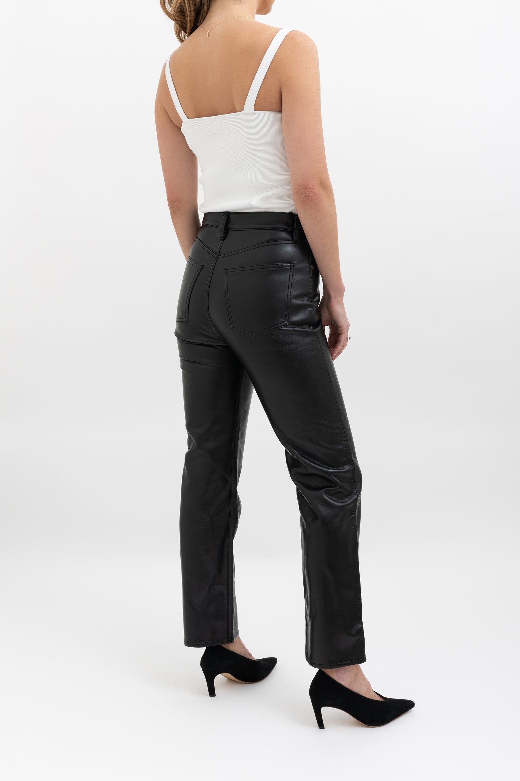 Recycled Leather 90's Pinch Pants