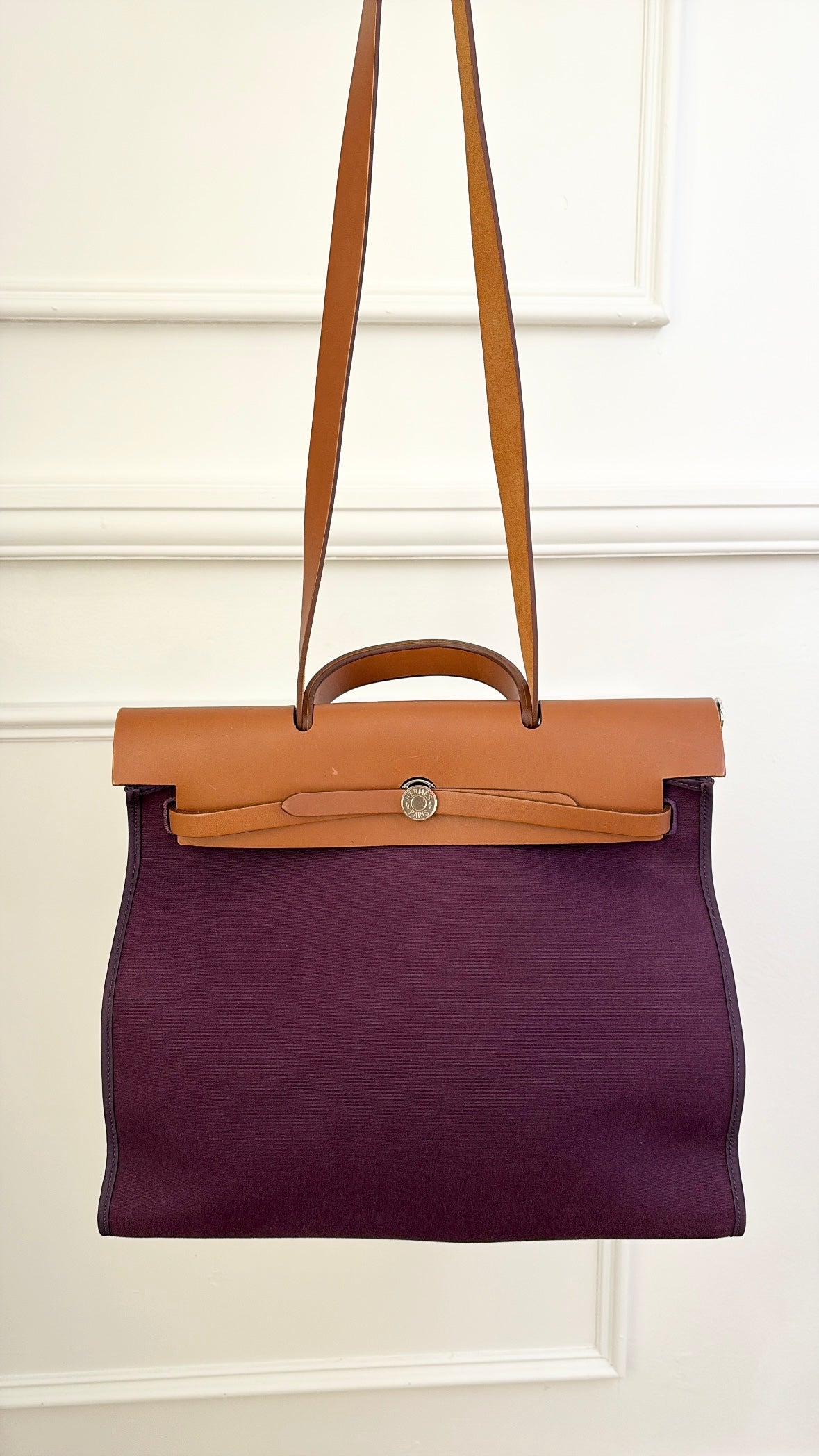 Hermès Purple Canvas Her Bag 39