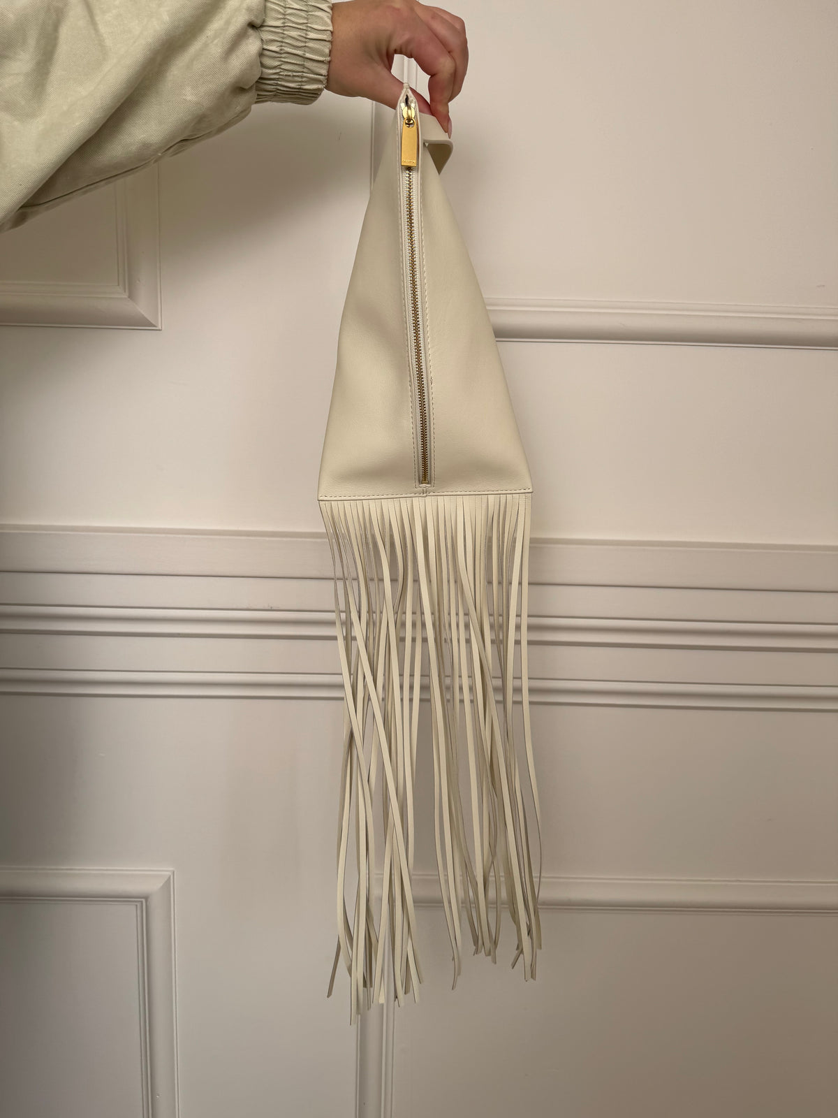Oroton Cream Aspen Clutch Bag