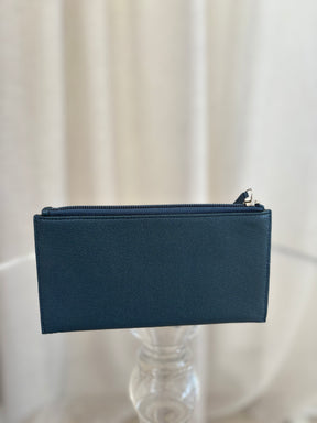 Chanel Navy Caviar Leather Pouch