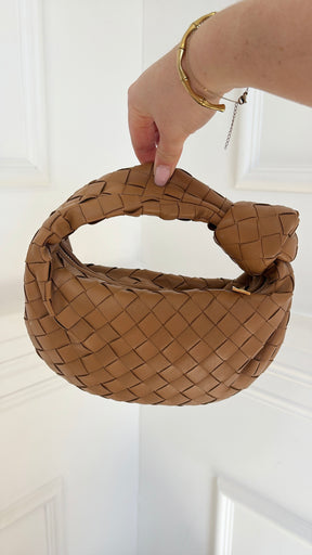 Bottega Veneta Tan Intrecciato Leather Mini Jodie Bag