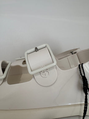 Gucci White Rubber Dad Sandals, 39