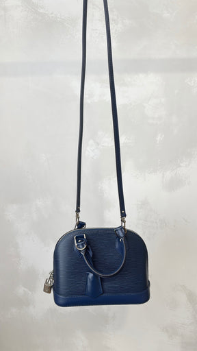 Louis Vuitton Navy Epi Leather Alma BB