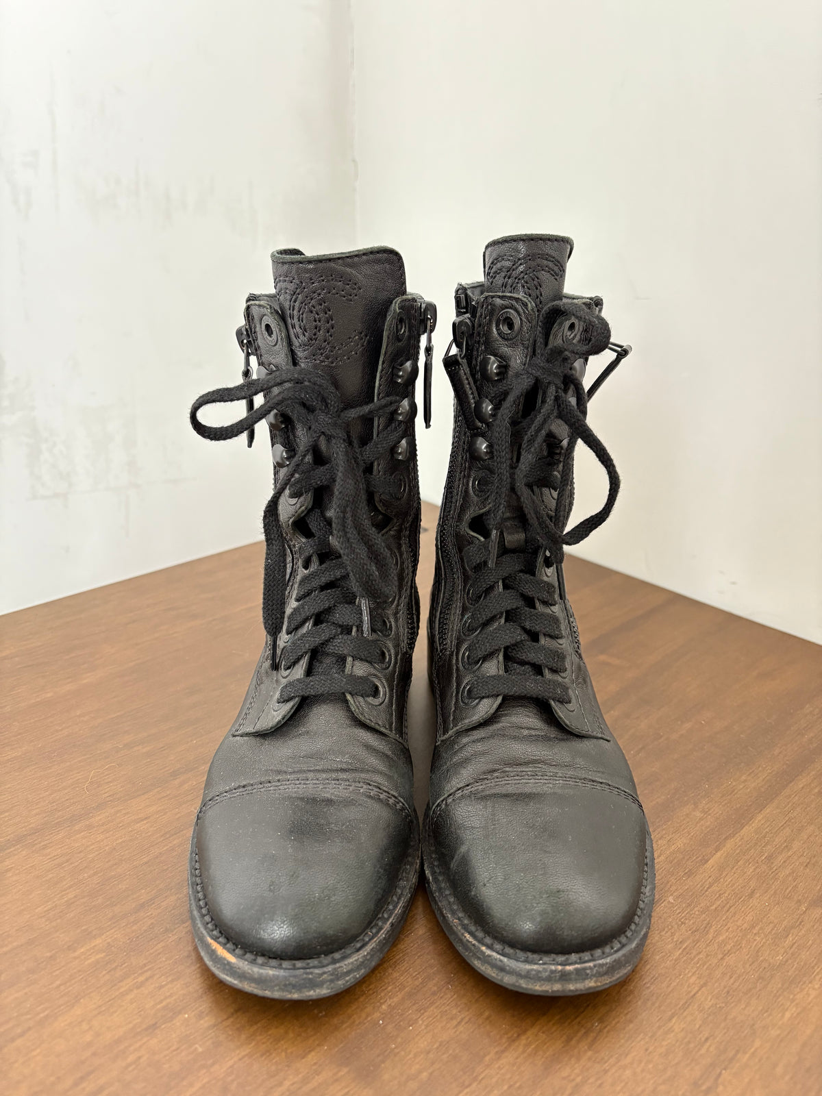 Chanel Black Quilted Leather Boots, 35