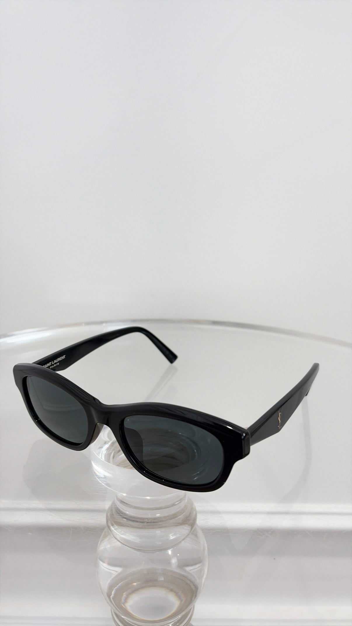Saint Laurent Black Oval Sunglasses