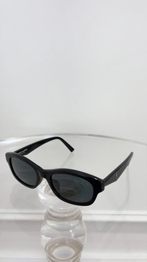 Saint Laurent Black Oval Sunglasses