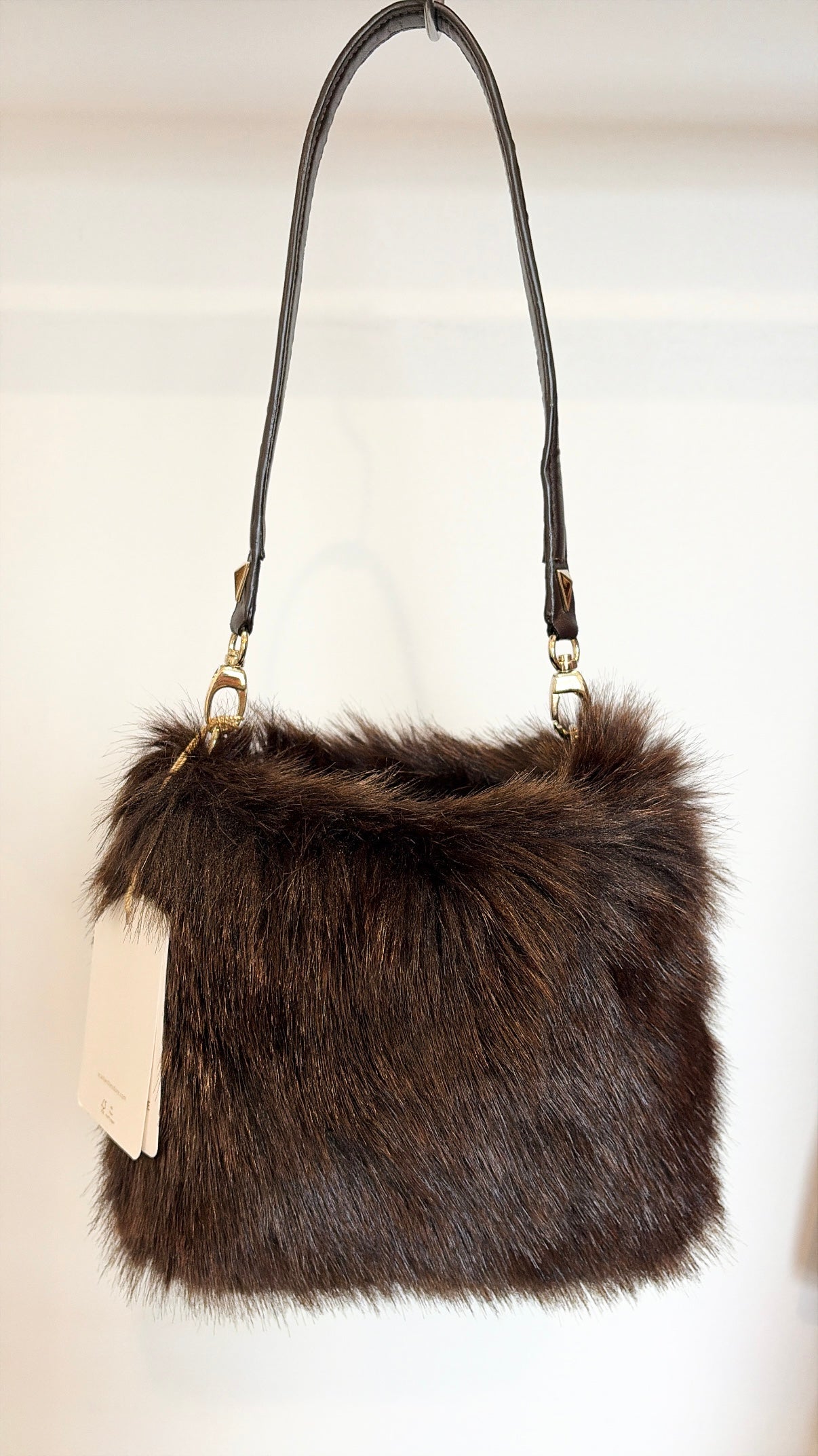 Scanlan Theodore Brown Faux Fur Shoulder Bag