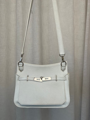 Hermès White Leather Jypsiere 28