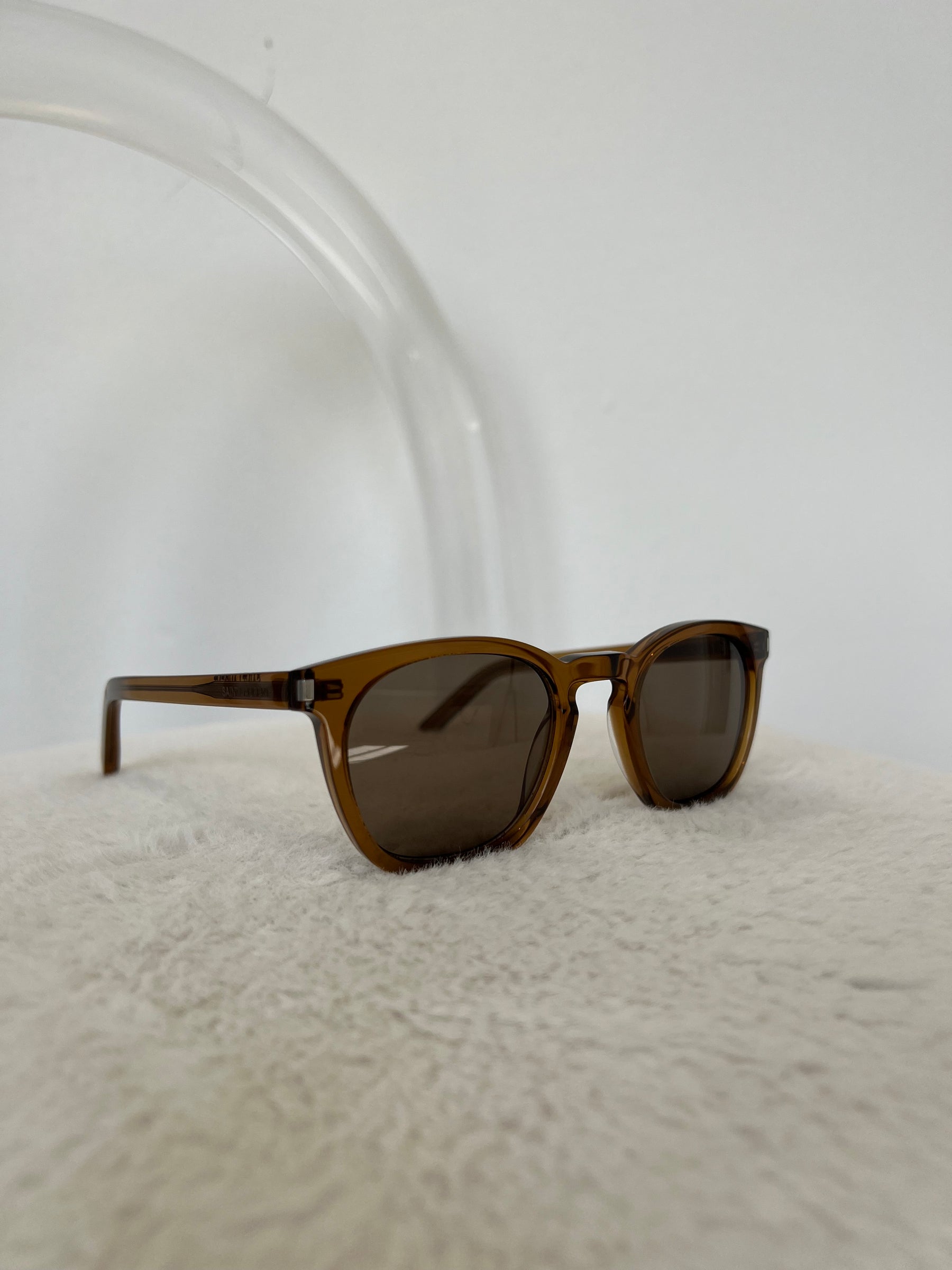 Saint Laurent Brown Round Sunglasses