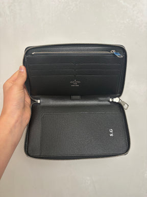Louis Vuitton Damier Graphite Travel Wallet *monogrammed S.G*