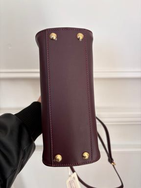 Fendi Peekaboo Mini Bag In Burgundy