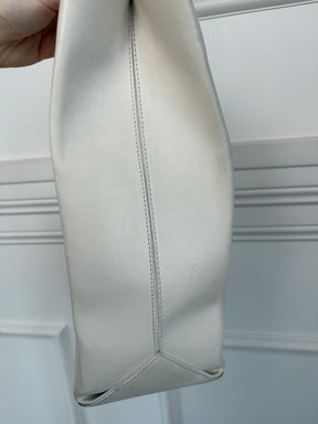 Chanel 31 Rue Cambon White Leather Shopping Bag