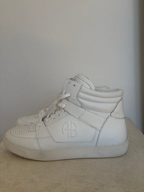Anine Bing White High Top Sneakers, 40