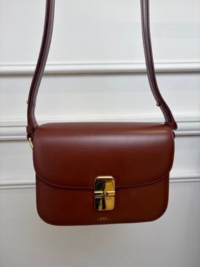 APC Brown Leather Grace Crossbody Bag