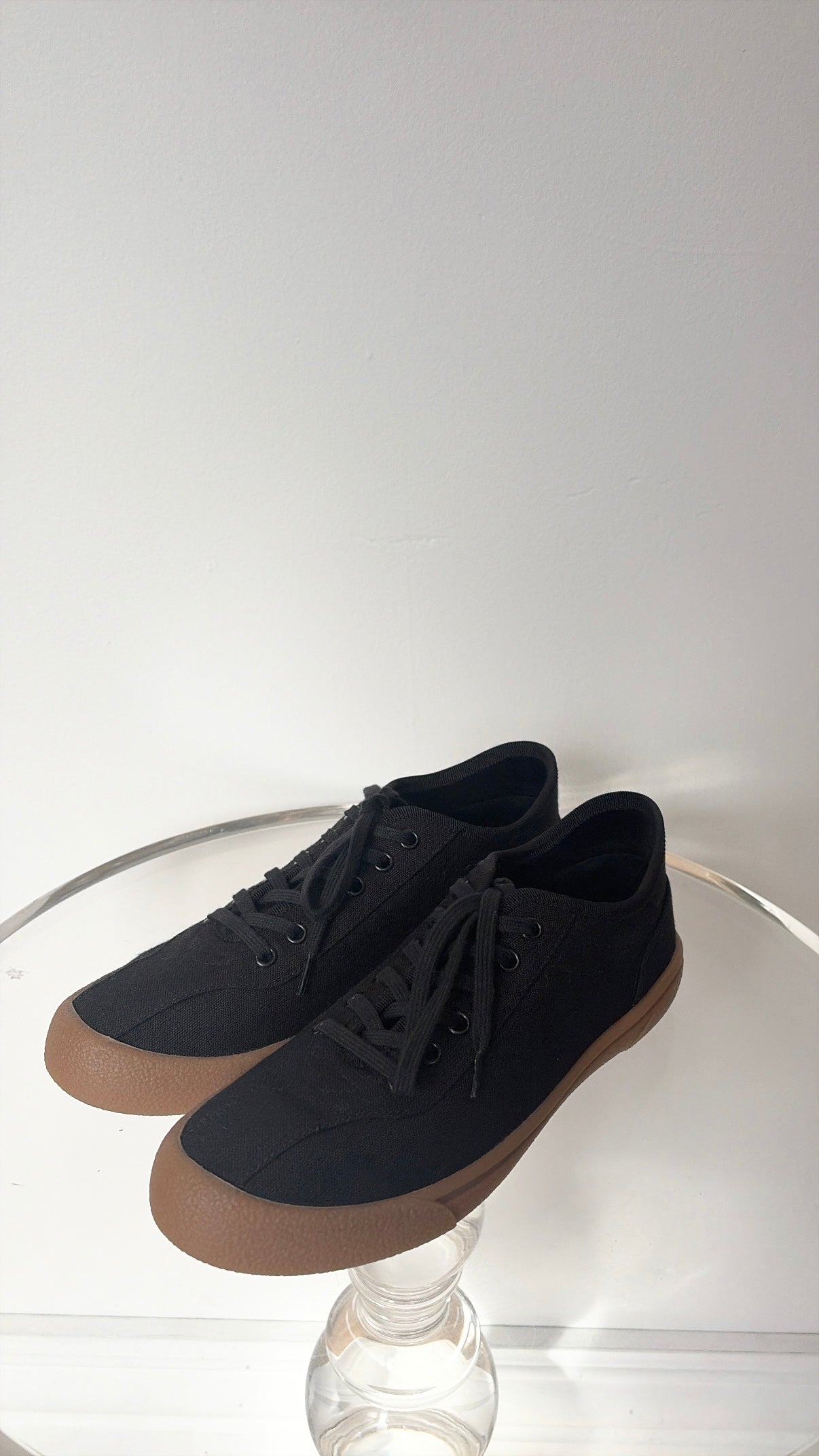 The Row Black Canvas Sneakers, 39
