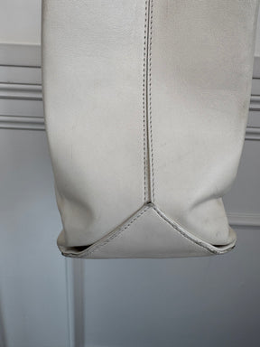 Chanel 31 Rue Cambon White Leather Shopping Bag