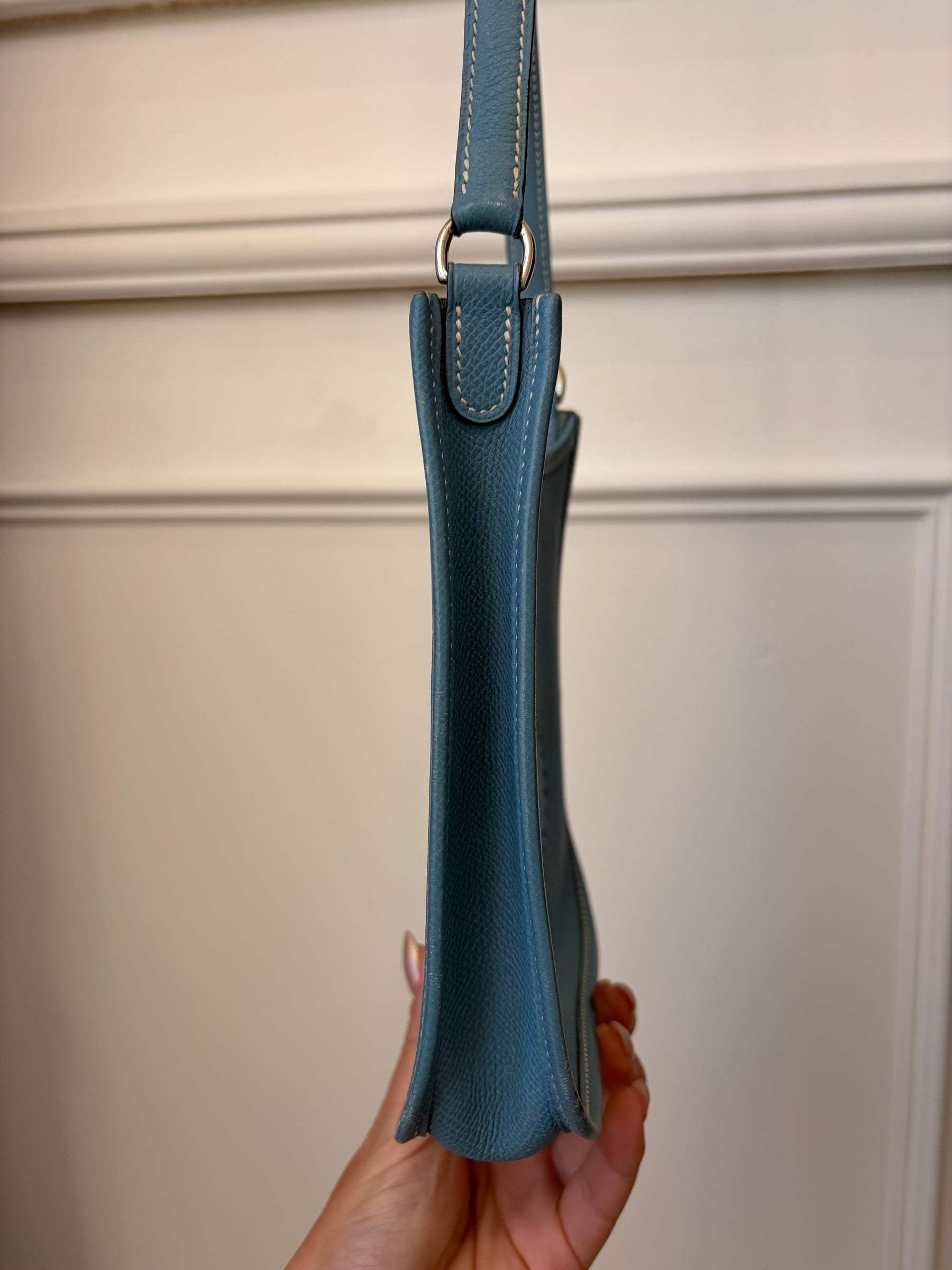 Hermès Blue Jean Mini Evelyn