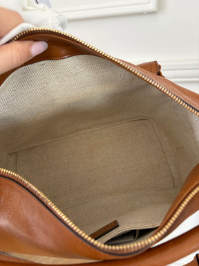 Chloé Medium Double Carry Bag In Clay Brown