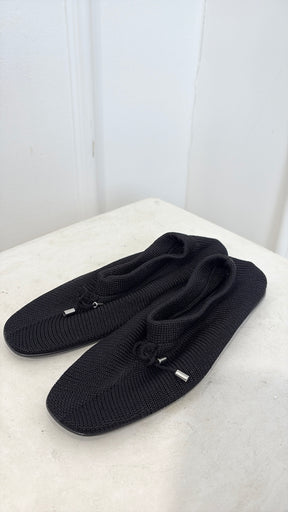 Totême Knitted Ballerina Shoes Black, 37