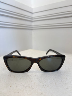 Saint Laurent Tortoiseshell Rectangle Sunglasses