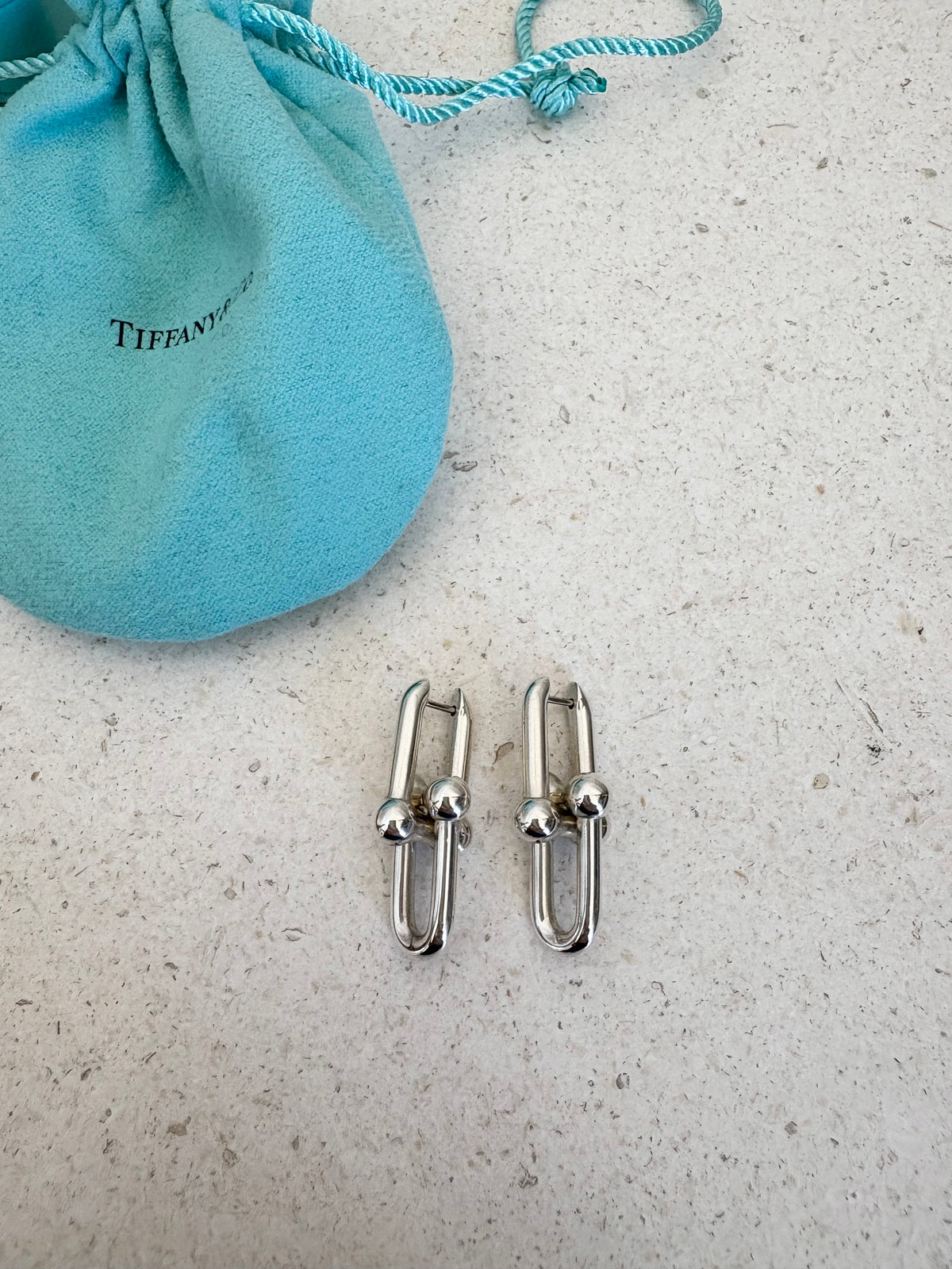 Tiffany & Co. Sterling Silver Large Link Earrings