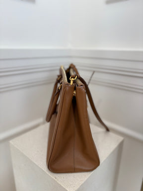 Prada Tan Saffiano Leather Galleria Tote