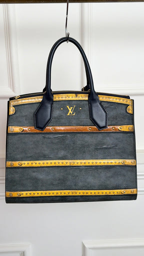 Louis Vuitton Calfskin Trunk City Steamer MM Bag