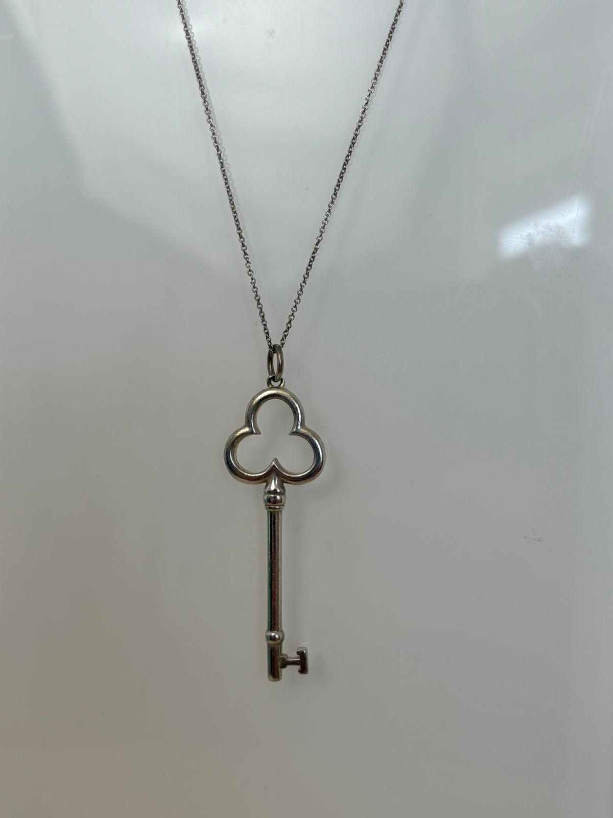 Tiffany & Co. Tiffany & Co. Sterling Silver Trefoil Key Pendant