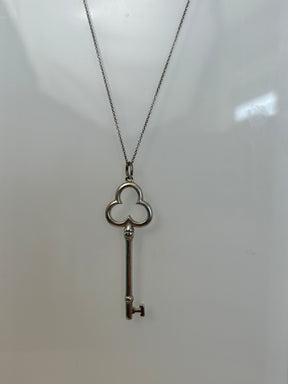 Tiffany & Co. Tiffany & Co. Sterling Silver Trefoil Key Pendant