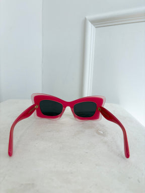 Loewe Paula's Ibiza Square Pink White Sunglasses Wide Fit