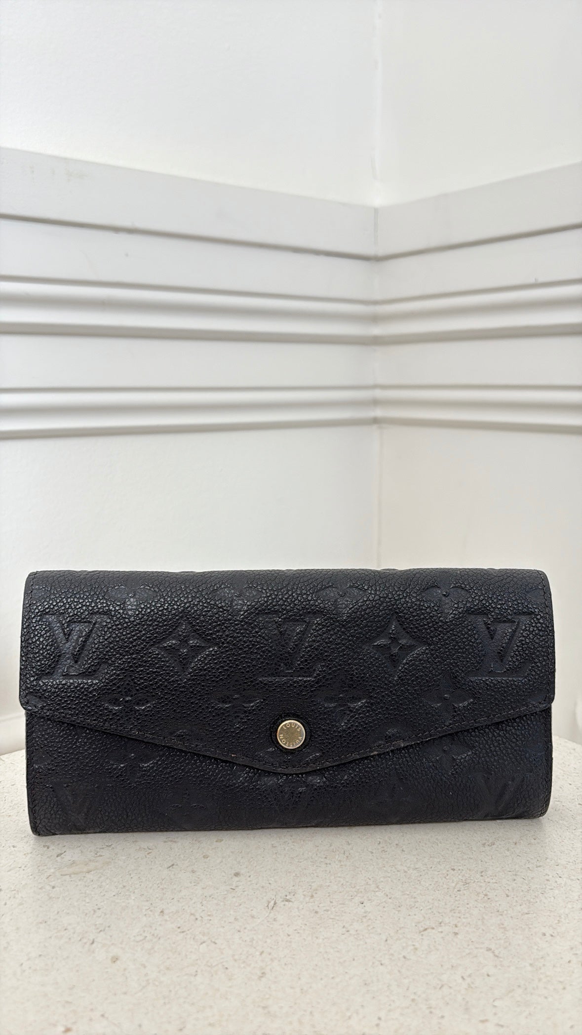 Louis Vuitton Monogram Empreinte Leather Wallet Black