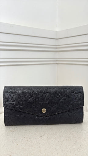 Louis Vuitton Monogram Empreinte Leather Wallet Black