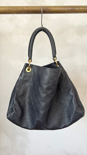 Louis Vuitton Navy Empreinte Leather Artsy Bag,