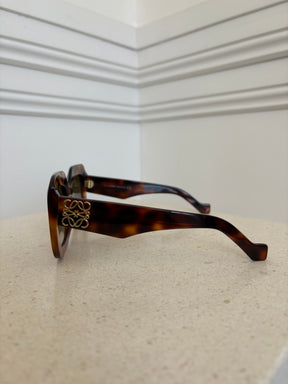 Loewe Havana Oversize Tortoise Shell Sunglasses