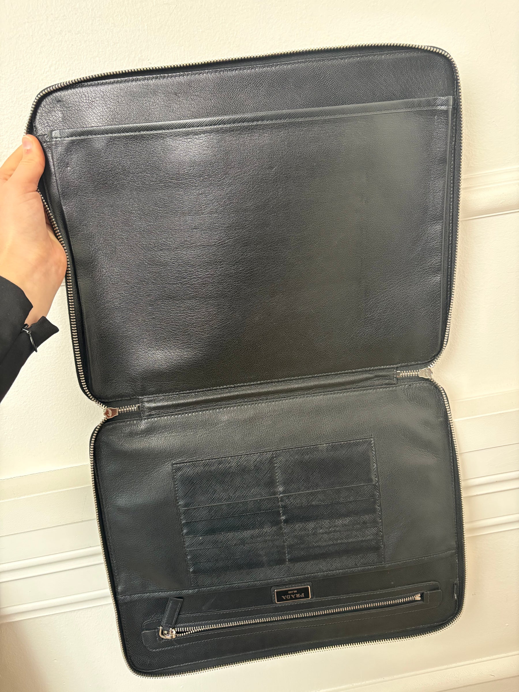 Prada Saffiano leather document holder