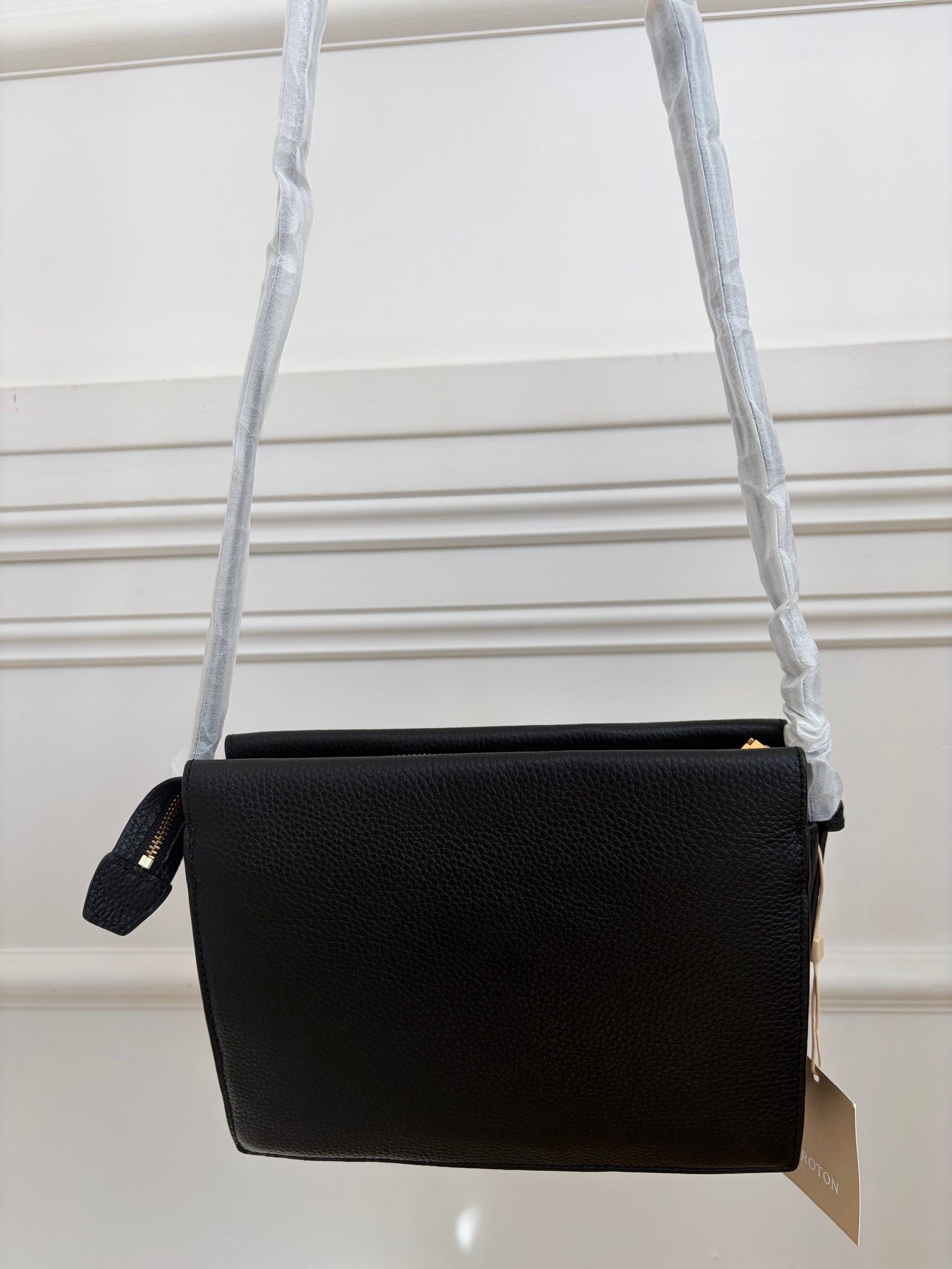 Oroton Margot Zip Cross Body Bag Black